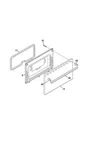 Door parts for Frigidaire Range FEF305PHDB from AppliancePartsPros.com