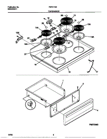 04 - Top / Drawer parts for Frigidaire Range FEF311SAWF from AppliancePartsPros.com