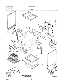 05 - Body parts for Frigidaire Range FEF312BSB from AppliancePartsPros.com