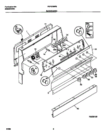 02 - Backguard parts for Frigidaire Range FEF316WGSA from AppliancePartsPros.com