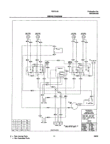 11 - Wiring Diagram parts for Frigidaire Range FEF314BUB from AppliancePartsPros.com