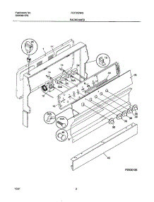 03 - Backguard parts for Frigidaire Range FEF316WGTE from AppliancePartsPros.com
