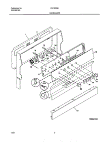 03 - Backguard parts for Frigidaire Range FEF305SHDC from AppliancePartsPros.com