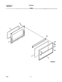 09 - Door parts for Frigidaire Range FEF305SHDC from AppliancePartsPros.com