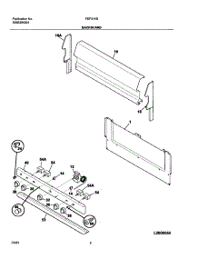 03 - Backguard parts for Frigidaire Range FEF314BWA from AppliancePartsPros.com