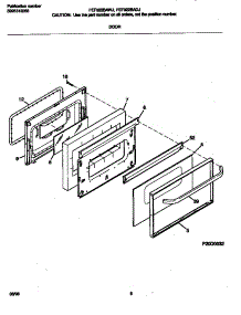 05 - Door parts for Frigidaire Range FEF322BAWJ from AppliancePartsPros.com