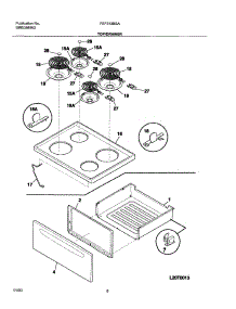 07 - Top / Drawer parts for Frigidaire Range FEF312BSA from AppliancePartsPros.com