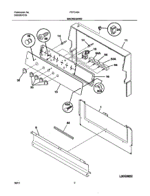03 - Backguard parts for Frigidaire Range FEF316AQA from AppliancePartsPros.com