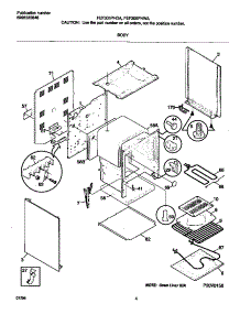 03 - Body parts for Frigidaire Range FEF305PHWA from AppliancePartsPros.com