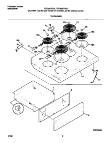 04 - Top / Drawer parts for Frigidaire Range FEF305PHWA from AppliancePartsPros.com