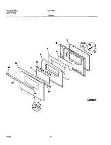 09 - Door parts for Frigidaire Range FEF316BQA from AppliancePartsPros.com