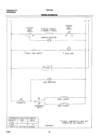 10 - Wiring Schematic parts for Frigidaire Range FEF316BQA from AppliancePartsPros.com