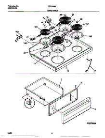 04 - Top / Drawer parts for Frigidaire Range FEF323BAWF from AppliancePartsPros.com