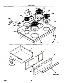 05 - Top / Drawer parts for Frigidaire Range FEF323CASB from AppliancePartsPros.com