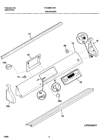 03 - Backguard parts for Frigidaire Range FCS388CEBF from AppliancePartsPros.com