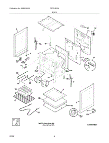 05 - Body parts for Frigidaire Range FEF316BSH from AppliancePartsPros.com