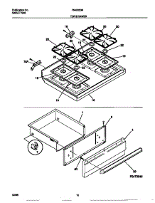 05 - Top / Drawer parts for Frigidaire Range F64B353BWB from AppliancePartsPros.com