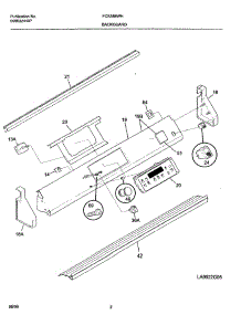 03 - Backguard parts for Frigidaire Range FCS388WHCA from AppliancePartsPros.com