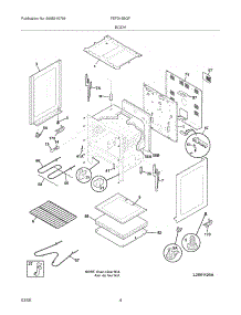 05 - Body parts for Frigidaire Range FEF316BQF from AppliancePartsPros.com