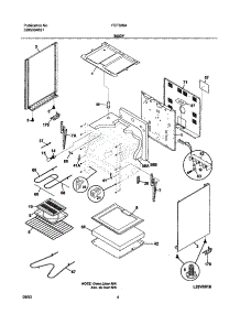 05 - Body parts for Frigidaire Range FEF326ABF from AppliancePartsPros.com