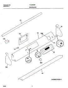 03 - Backguard parts for Frigidaire Range FCS388WHCD from AppliancePartsPros.com