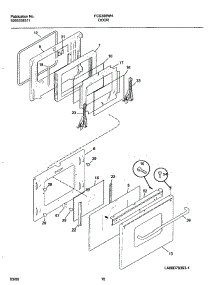 11 - Door parts for Frigidaire Range FCS388WHCD from AppliancePartsPros.com