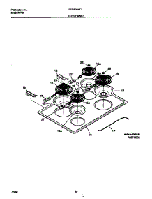 04 - Top / Drawer parts for Frigidaire Range FED300WCWD from AppliancePartsPros.com