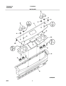03 - Backguard parts for Frigidaire Range FED300DSA from AppliancePartsPros.com
