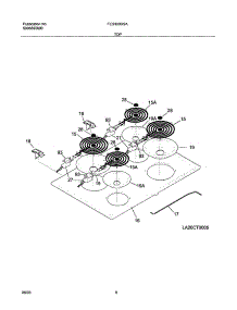07 - Maintop parts for Frigidaire Range FED300DSA from AppliancePartsPros.com