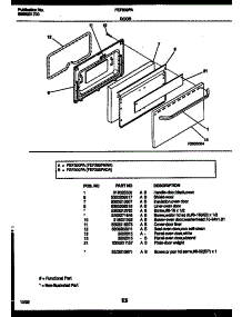 05 - Door Parts parts for Frigidaire Range FEF300PADA from AppliancePartsPros.com