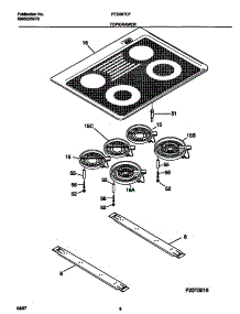 04 - Top / Drawer parts for Frigidaire Range FED387CFSA from AppliancePartsPros.com