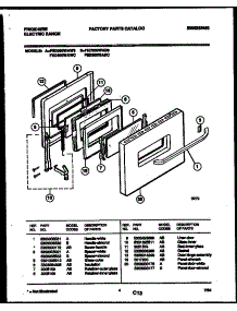 04 - Door Parts parts for Frigidaire Range FED300WADC from AppliancePartsPros.com