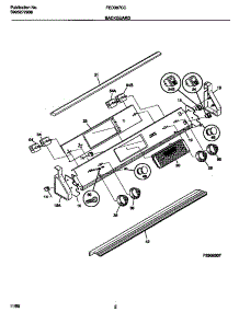02 - Backguard parts for Frigidaire Range FED387CCSA from AppliancePartsPros.com