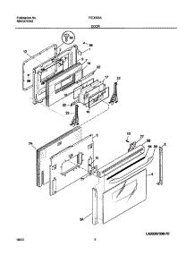 09 - Door parts for Frigidaire Range FED355ASE from AppliancePartsPros.com