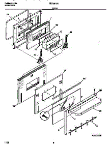 05 - Door parts for Frigidaire Range FED387CCSA from AppliancePartsPros.com