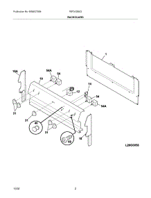 03 - Backguard parts for Frigidaire Range FEF312BSG from AppliancePartsPros.com