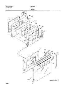 09 - Door parts for Frigidaire Range FED367DSA from AppliancePartsPros.com