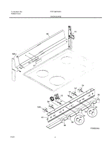 03 - Backguard parts for Frigidaire Range FEF304PHWY from AppliancePartsPros.com