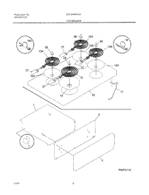 07 - Top / Drawer parts for Frigidaire Range FEF304PHWY from AppliancePartsPros.com
