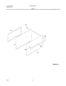 09 - Door parts for Frigidaire Range FEF304PHWY from AppliancePartsPros.com