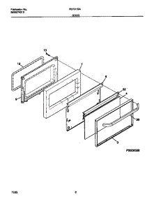 05 - Door parts for Frigidaire Range FEF311SADD from AppliancePartsPros.com