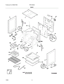 05 - Body parts for Frigidaire Range FEF312BSG from AppliancePartsPros.com