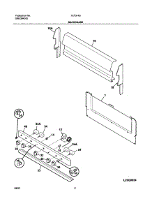 03 - Backguard parts for Frigidaire Range FEF314BWB from AppliancePartsPros.com