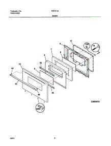 09 - Door parts for Frigidaire Range FEF314BWB from AppliancePartsPros.com