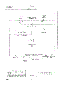 10 - Wiring Schematic parts for Frigidaire Range FEF314BWB from AppliancePartsPros.com