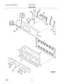 03 - Backguard parts for Frigidaire Range CPLGFZ97GCF from AppliancePartsPros.com
