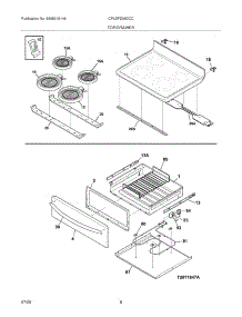 07 - Top / Drawer parts for Frigidaire Range CPLEFZ98GCC from AppliancePartsPros.com