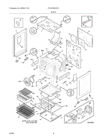 07 - Body parts for Frigidaire Range CPLGF390DCC from AppliancePartsPros.com