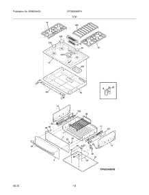 09 - Top / Drawer parts for Frigidaire Range CPGS3085KF4 from AppliancePartsPros.com