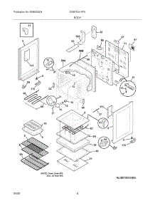 05 - Body parts for Frigidaire Range DGEF3041KFA from AppliancePartsPros.com